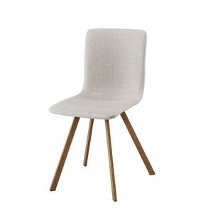 Juego de Comedor Nórdico Redondo 6 Sillas Beige
