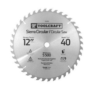Disco de sierra circular de 12" con 40 dientes para eje de 1" TC2335