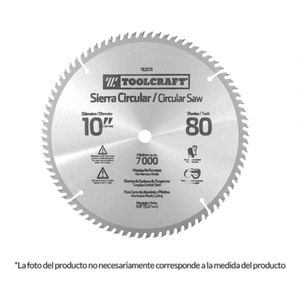 Disco de sierra circular de 7 1/4" con 16 dientes eje de 5/8" TC2326