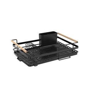 Escurridor de Platos Negro Madera