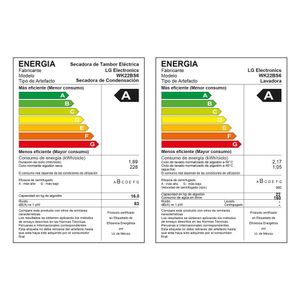 Centro de Lavado LG WashTower Carga Frontal WK22BS6 22/16 Kg Negro Acero