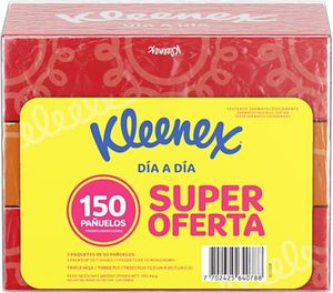 Pañuelos Faciales KLEENEX Día a Día Paquete 150un