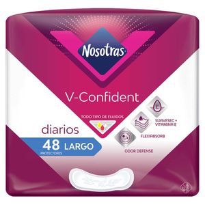 Toallitas Higiénicas NOSOTRAS V-Confident Largo Paquete 48un