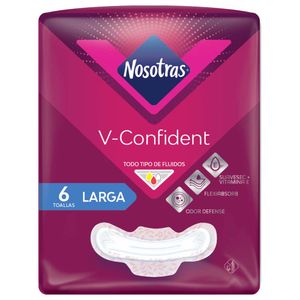 Toallitas Higiénicas NOSOTRAS V-Confident Largo Paquete 6un