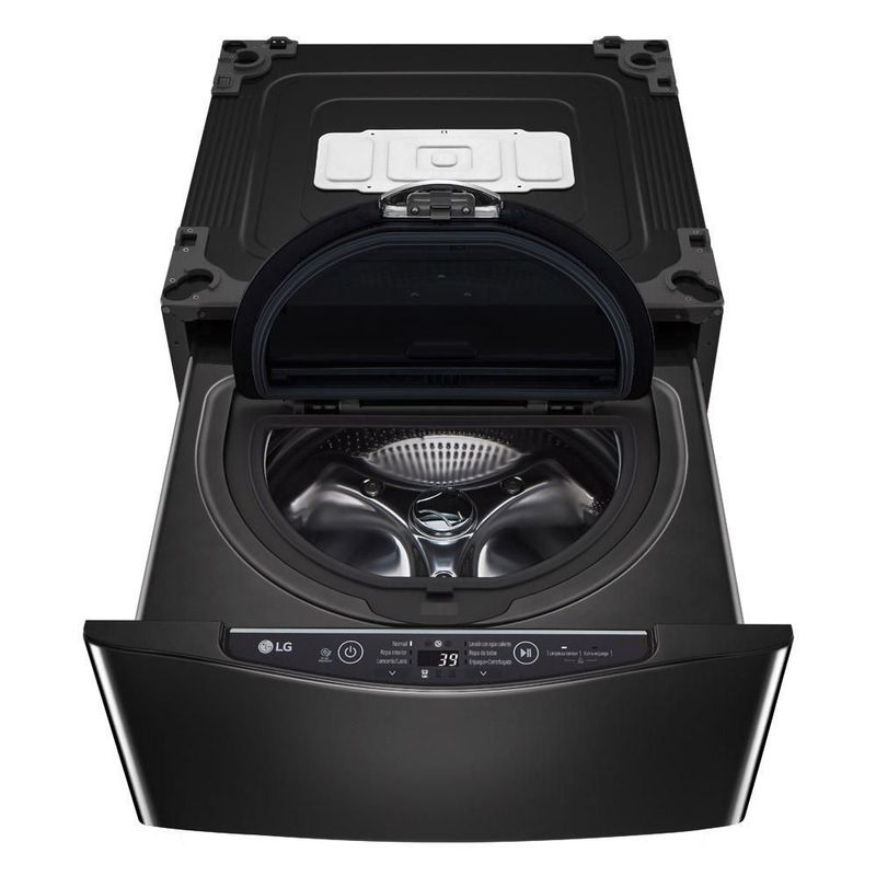 Lavadoras Pequeñas Lavadoras, Lavadora Totalmente Automática, Lavadora  Doméstica Pequeña, Capacidad de Lavado 9.3 lbs,240W (Color : Negro)