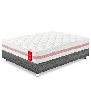 Cama Box Tarima PARAISO Medallón Ergosoft 1.5 Plz + 1 Almohada + Protector