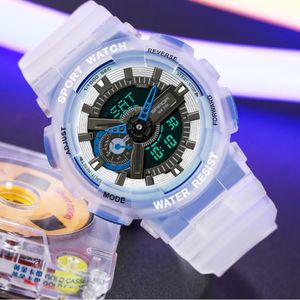 Reloj Hombre Deportivo Sanda 3029 Azul Fluorescente