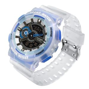 Reloj Hombre Deportivo Sanda 3029 Azul Fluorescente