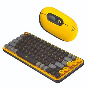 Combo Teclado Logitech + Mouse Pop Black Yellow