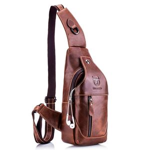 Pechera Morral Bullcaptain Horizontal Cuero Genuino
