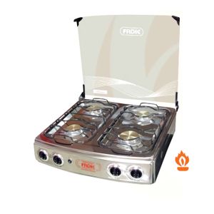 Cocina de Mesa Fadic con Tapa de Vidrio Karen 22" 4H