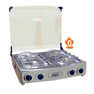 Cocina de Mesa Fadic con Tapa de Vidrio Aurora 22" 4H