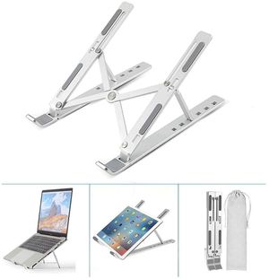 Soporte Plegable para Laptop de aluminio Plata