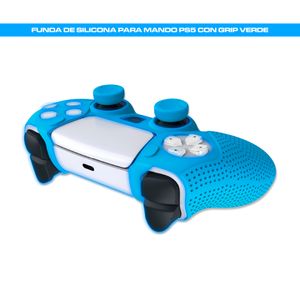 Funda de Silicona Protectora para Mando Ps5 con Grip Celeste