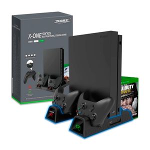 Base 4 en 1 Cargador Stand Ventilador Cooler para Xbox One/S/X
