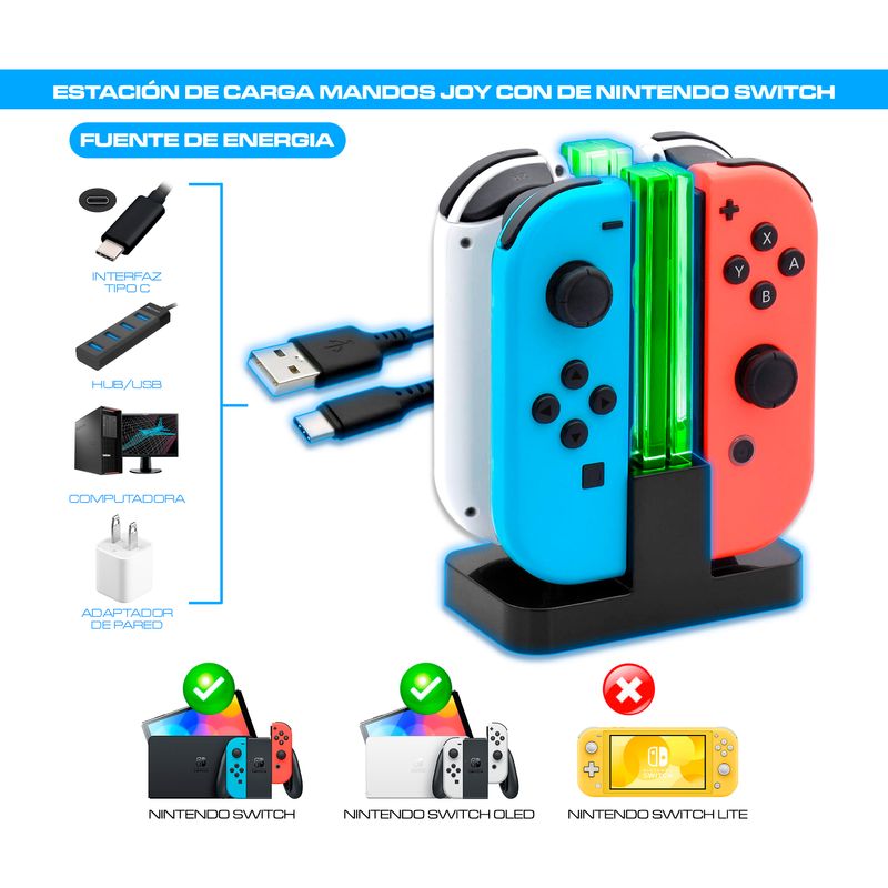 Dobe - Cargador Rapido USB de Autos Para Nintendo Switch y Lite