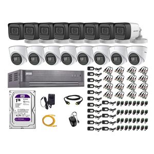 Kit 16 Cámaras de Seguridad Hikvision con Audio Incorporado Full HD 1080p