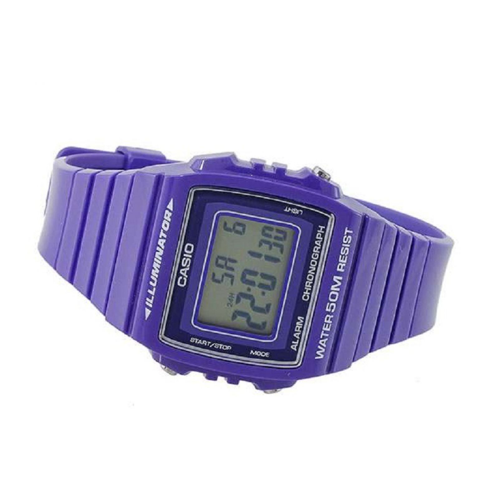 Bracelet Casio Pour W-215H - Résine Bleu Foncé Brillant - Neuf