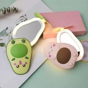 Mini Ventilador de Espejo de Maquillaje LED Multifuncional