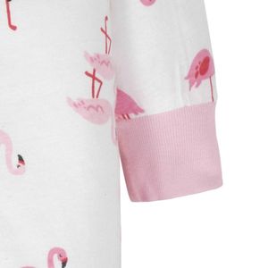 Pijama Enterizo Gerber Modelo Flamencos 100% Algodón Manga Larga para Bebés Niñas