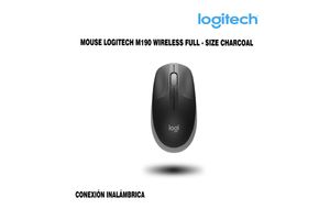 Mouse Logitech M190 Inalambrico 1k DPI Conexión USB Negro