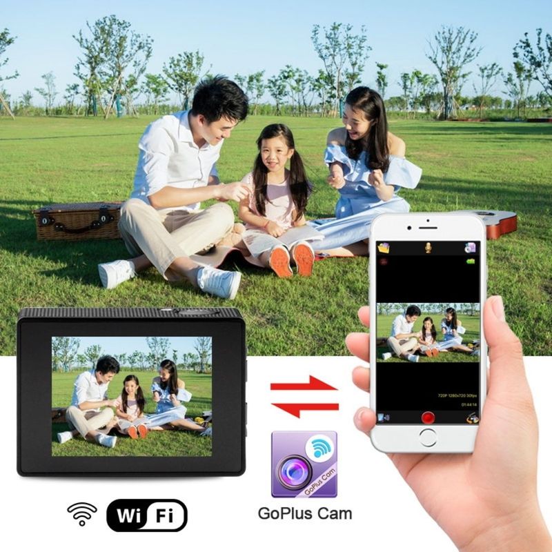Cámara Gopro Ultra HD 4K Wifi de Acción Deporte Acuático RYAN Gris