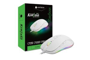 Mouse Gamer Antryx Alambrico Storm Kurtana Blanco 12400 DPI RGB
