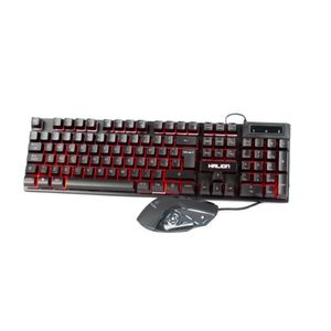 Kit Teclado y Mouse Gamer Halion Eclipse HA-813C Alambrico Iluminación RGB