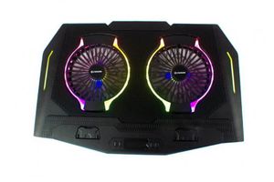 Cooler RGB Cybercool HA-N10 con nivelador de alturas y dos ventiladores integrados