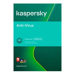Antivirus físico Kaspersky Esencial, Análisis de Equipo y Protección de Amenazas para PC, 1 dispositivo, 1 año