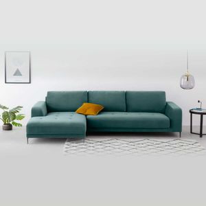 Sofá Esquinero con Chaise Longue a la Izquierda Luciano Yolodecoro Verde