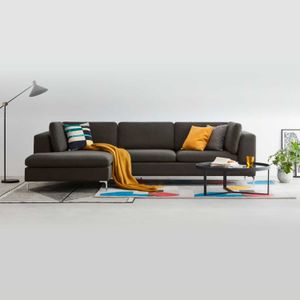 Sofá con Chaise Longue a la Izquierda Monterosso Yolodecoro Gris Marengo