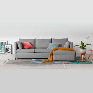 Sofá Esquinero Derecho Milner Yolodecoro Gris Granito