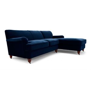 Sofá Esquinero con Chaise Longue a la Derecha Orson Yolodecoro Azul Tinta