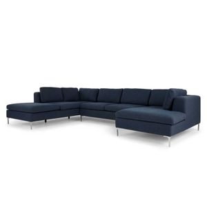 Sofá Esquinero con Chaise Longue a la Izquierda Monterosso Yolodecoro Azul Tormenta