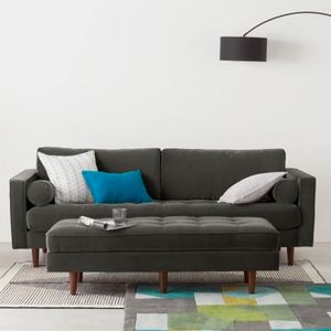 Banco Otomana Scott Yolodecoro Gris Hormigón