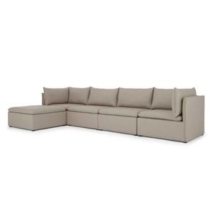 Sofá Esquinero 4 Cuerpos Victor Yolodecoro Gris Portland