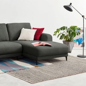 Sofá Esquinero con Chaise Longue a la Derecha Luciano Yolodecoro Gris Hudson