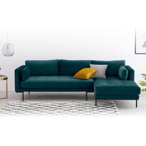 Sofá Esquinero con Chaise Longue a la Derecha Harlow Yolodecoro Azul Océano