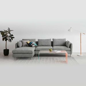Sofá Esquinero con Chaise Longue a la Izquierda Vento Yolodecoro Gris a