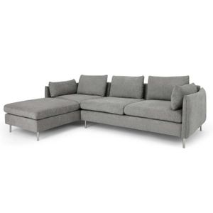Sofá Esquinero con Chaise Longue a la Izquierda Vento Yolodecoro Gris a