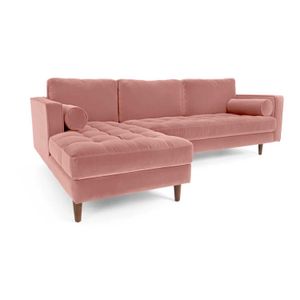 Sofá Esquinero con Chaise Longue a la Izquierda Scott Yolodecoro Palo Rosa
