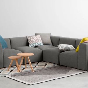 Sofá Modular de 5 Cuerpos Juno Yolodecoro Gris Marga
