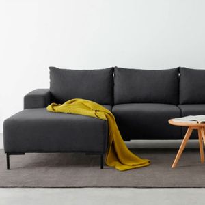 Sofá Esquinero con Chaise Longue a la Izquierda Oskar Yolodecoro Gris Sterling
