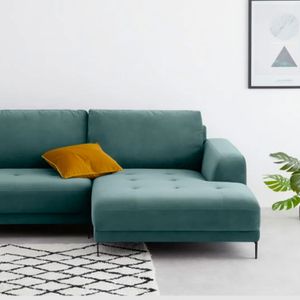 Sofá Esquinero con Chaise Longue a la Derecha Luciano Yolodecoro Verde