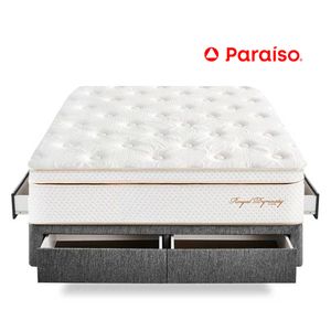Cama Royal Dynasty con cajones Queen + 2 almohadas viscoelásticas + protector