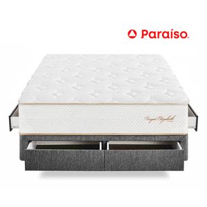 Cama Royal Elizabeth con cajones Queen + 2 almohadas viscoelásticas + protector