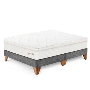 Cama Paraiso King Europea Royal Cloud Acero
