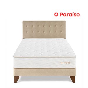 Dormitorio Europeo Royal Elizabeth King Champagne + 2 almohadas viscoelásticas + protector