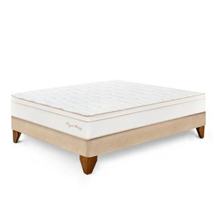 Cama Europea Royal Prince 1.5 Plazas Champagne + 1 almohada viscoelástica + protector